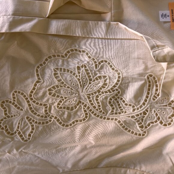 Women's Short Sleeve Eyelet Resort Button-Down Shirt - Future Collective w/Jenny - Picture 6 of 8